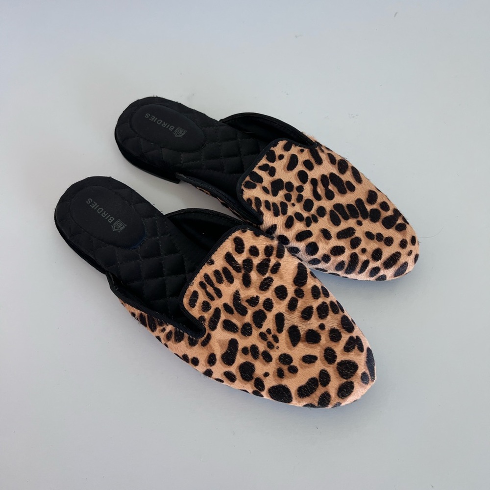 Birdies Women's‎ Phoebe Cheetah Quilted Mules
